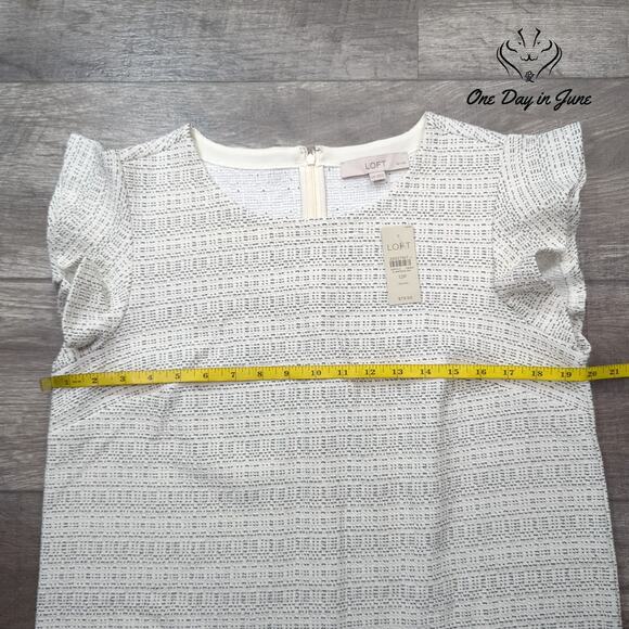 Loft Petite Cap Sleeve Mini Dress Size 12P - Picture 5 of 7